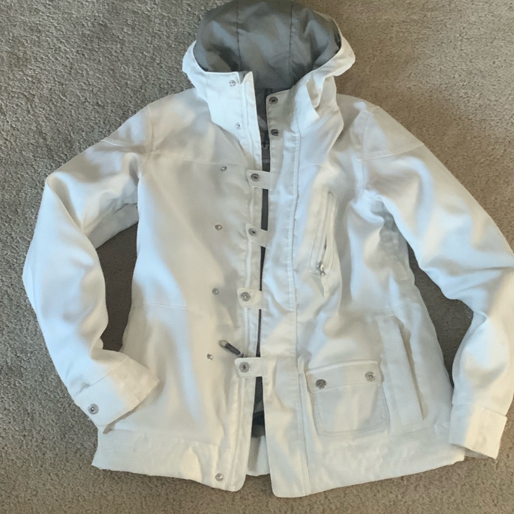 Burton White Jacket with Logo